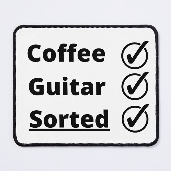 Item preview, Coffee Guitar Sorted, (Black Text) designed and sold by FinishYourSong.