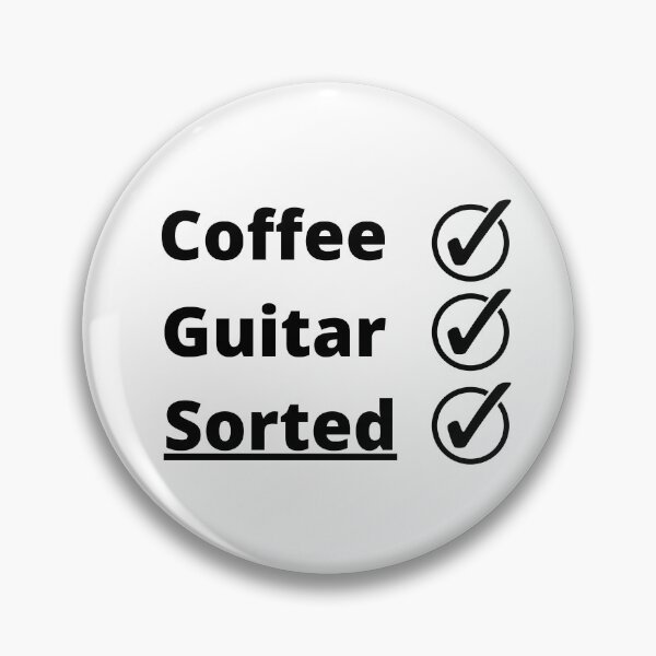 Item preview, Coffee Guitar Sorted, (Black Text) designed and sold by FinishYourSong.