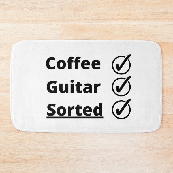 Item preview, Coffee Guitar Sorted, (Black Text) designed and sold by FinishYourSong.