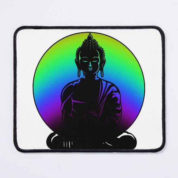 Item preview, Buddha Zen Meditation Rainbow Lotus Round designed and sold by jmc-aas.