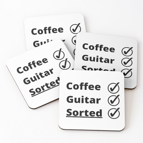 Item preview, Coffee Guitar Sorted, (Black Text) designed and sold by FinishYourSong.