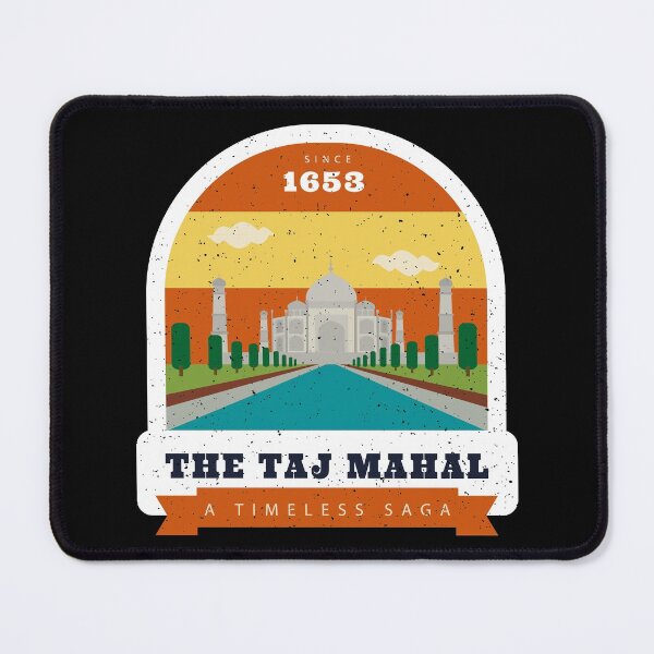 Item preview, The Taj Mahal A Timeless Saga 1653 Badge Print designed and sold by Parag's Travel Shop.