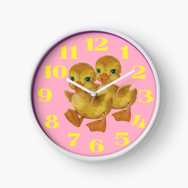 Ducklings Clock Face With Numbers Clock