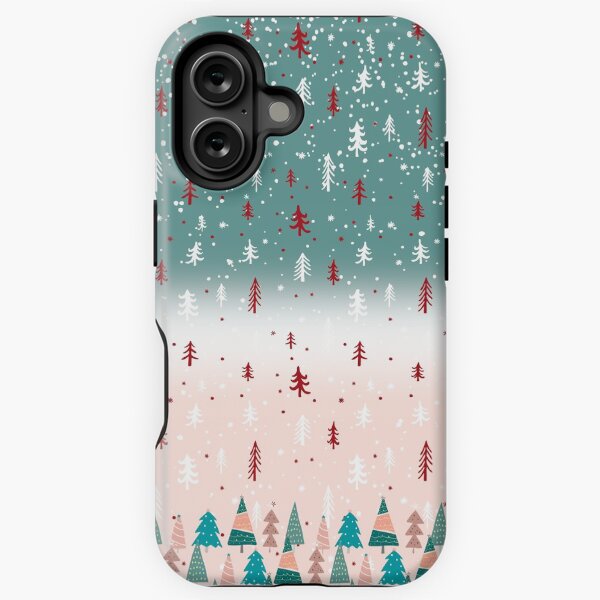Item preview, Pastel Christmas Trees and Snow Scene designed and sold by CLOUDREST.