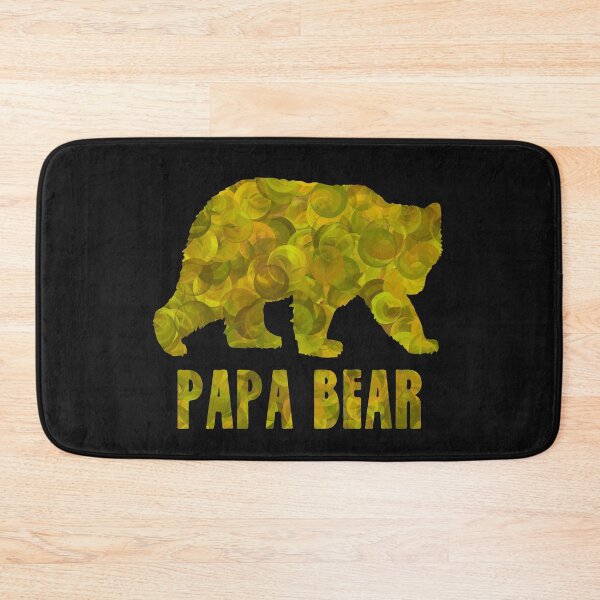 Item preview, Papa Bear Silhouette Seventies Yellow Green Abstract  designed and sold by AMSonArt.