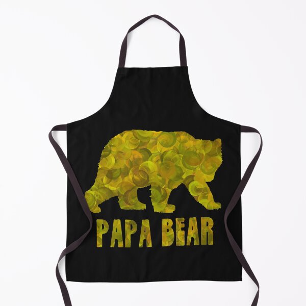 Item preview, Papa Bear Silhouette Seventies Yellow Green Abstract designed and sold by AMSonArt.