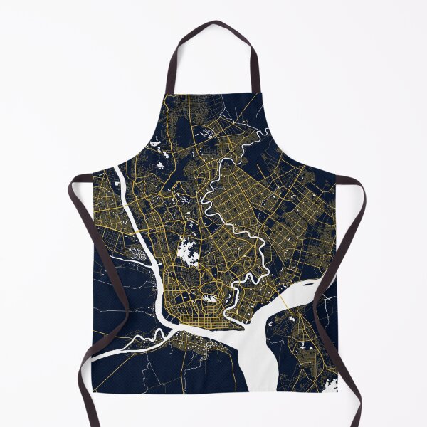 Item preview, Yangon City Map of Myanmar - Gold Art Deco designed and sold by deMAP.