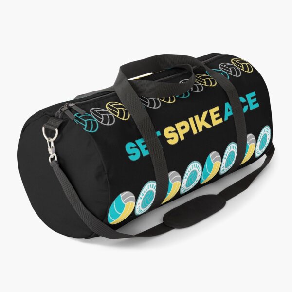 Set, Spike, Ace Volleyball Print Duffle Bag