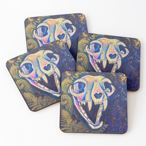 Item preview, Cat Watercolor Skull designed and sold by Kristin (Thornton) Barker.