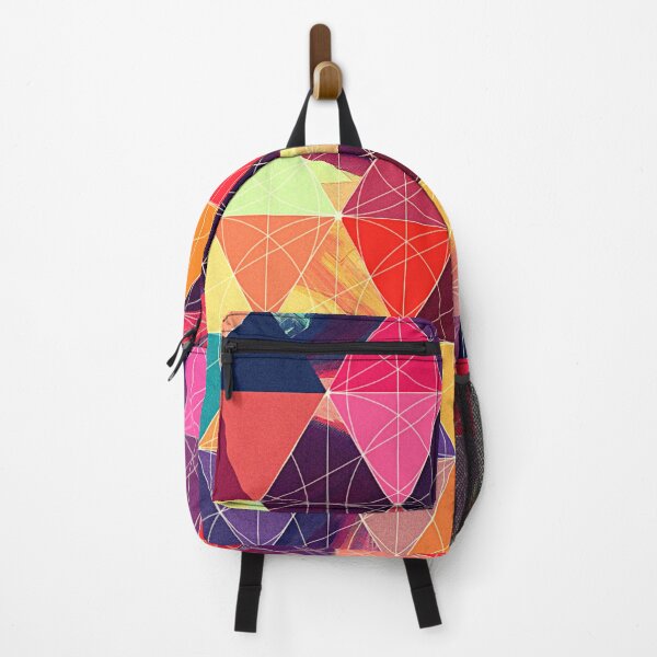 Item preview, Abstract geometric multicolor triangles polygon circles pattern designed and sold by cutecrazytshirt.