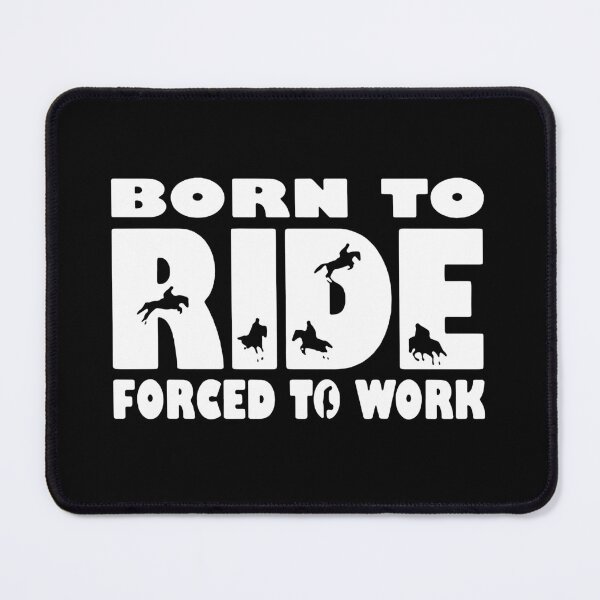 Item preview, Born to Ride Forced To Work Evolution of Horse Riding Vaulting Gift Premium Apparel Funny Holiday Xmas designed and sold by DesignByHeartUK.