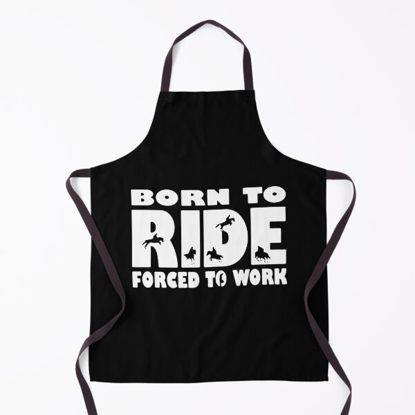 Item preview, Born to Ride Forced To Work Evolution of Horse Riding Vaulting Gift Premium Apparel Funny Holiday Xmas designed and sold by DesignByHeartUK.