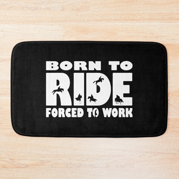 Item preview, Born to Ride Forced To Work Evolution of Horse Riding Vaulting Gift Premium Apparel Funny Holiday Xmas designed and sold by DesignByHeartUK.