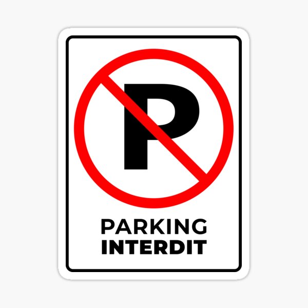 No Parking Private MISC115 Plastic Sign Sticker- All Sizes 