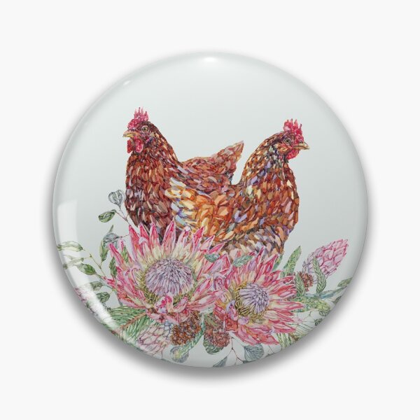 Item preview, Festive Flora Chicken Watercolor designed and sold by becca-boyce.