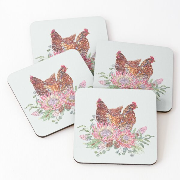 Item preview, Festive Flora Chicken Watercolor designed and sold by becca-boyce.