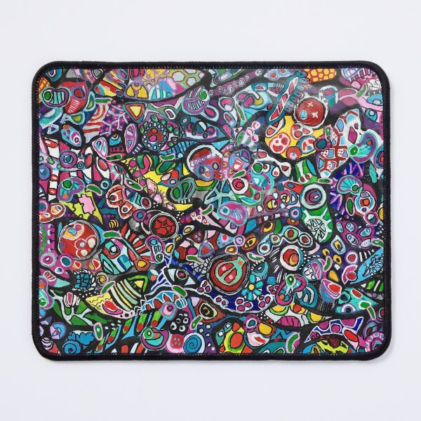 Item preview, 61. Full gas! colorful abstract, psychedelic, colorful, doodles, subconscious, positive, bold, outlined, trippy, hippie, rainbow, weird, healing, candy, sweet, extreme, crazy, designed and sold by Veera Zukova.