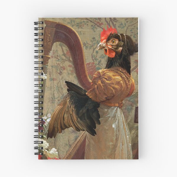Item preview, Charming Harpist Hen designed and sold by MuseumOfFineArtChickens GiftShop.