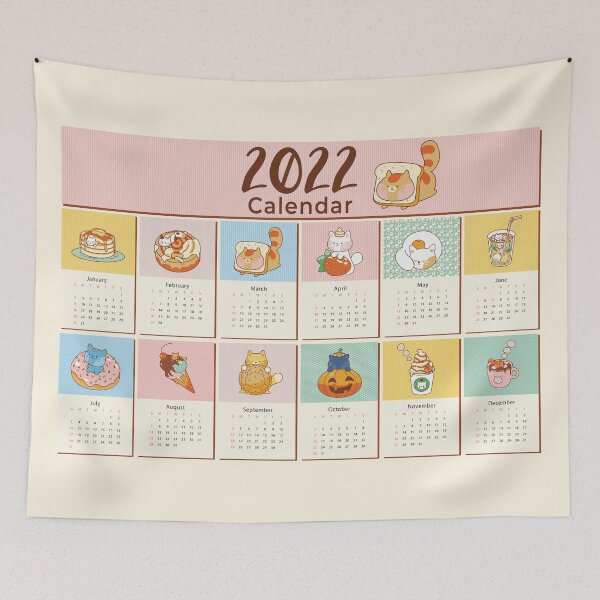 Item preview, Cute Cats Calendar 2022 designed and sold by TamGustam.