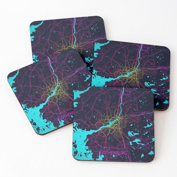 Item preview, Gothenburg City Map of Sweden - Neon designed and sold by deMAP.