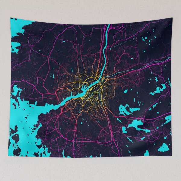 Item preview, Gothenburg City Map of Sweden - Neon designed and sold by deMAP.