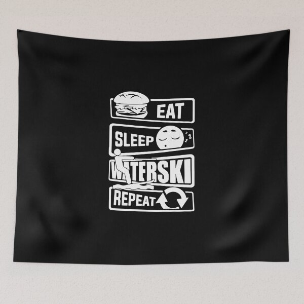 Item preview, Funny Water Ski Eat Sleep WAterski Repeat Love Water Sports Sousaphone Gift Premium Apparel Funny Holiday Xmas designed and sold by DesignByHeartUK.
