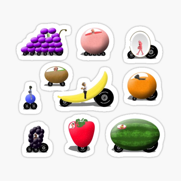 Fruit Cars with Timmy Uppet and Friends Sticker