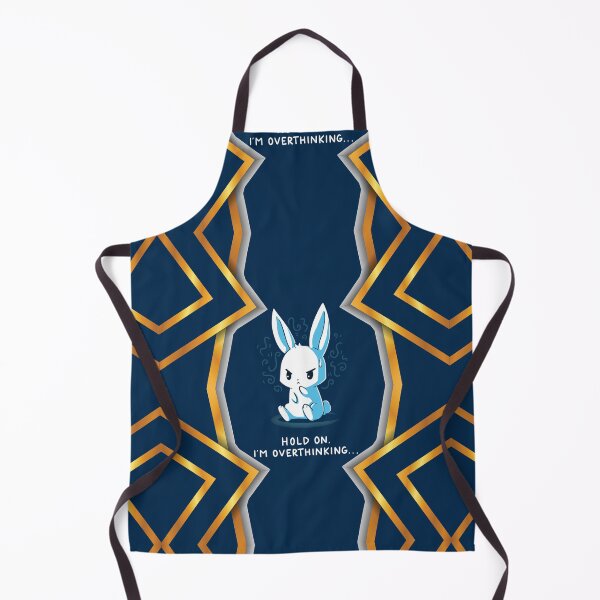 Item preview, Hold On I am Over Thinking, Awesome Rabbit and gold lines shapes, new design art designed and sold by taherismail.