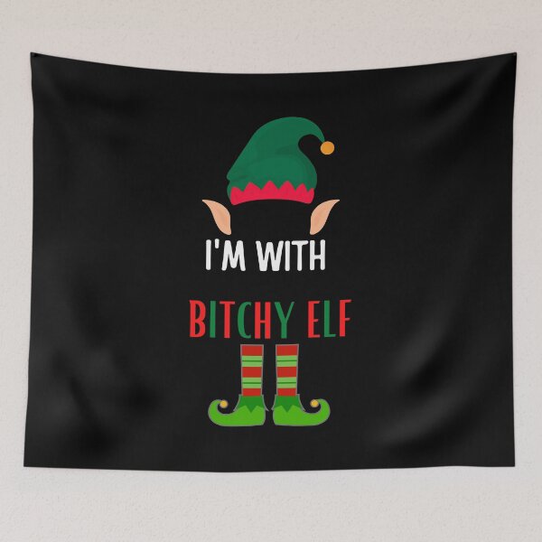 Artikelvorschau, MerchHaus - I'm With Bitchy Elf - Holiday Christmas Design entworfen und verkauft von MerchHaus.