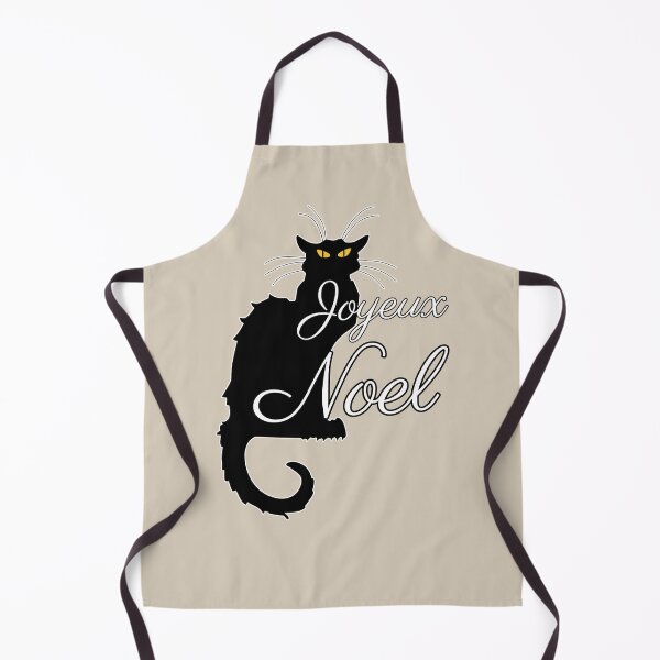 Item preview, Joyeux Noel Merry Christmas Black French Cat le chat noir Xmas Slogan Design designed and sold by TrulyEpoque.
