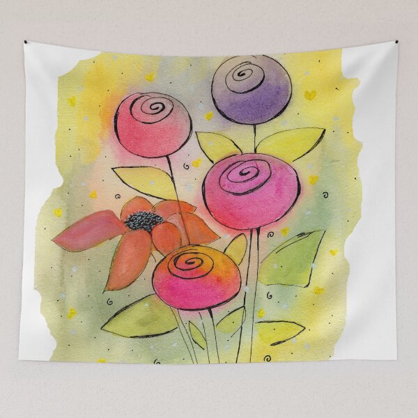 Artikelvorschau, Blumenillustration entworfen und verkauft von RSanaArt.