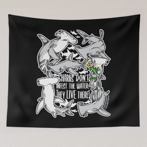 Item preview, Sharks don't infest the water! (v1) designed and sold by Sharks4Kids.