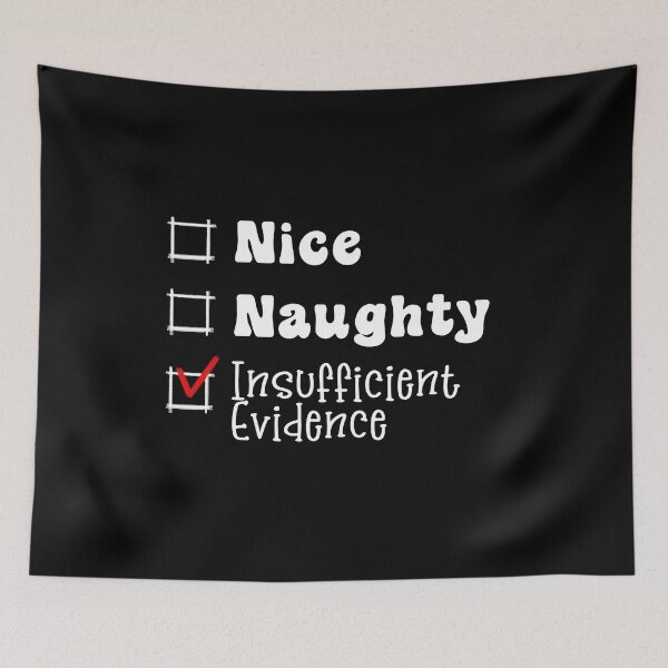Item preview, Nice Naughty Insufficient Evidence Christmas Checklist designed and sold by Dolphin Graphic.