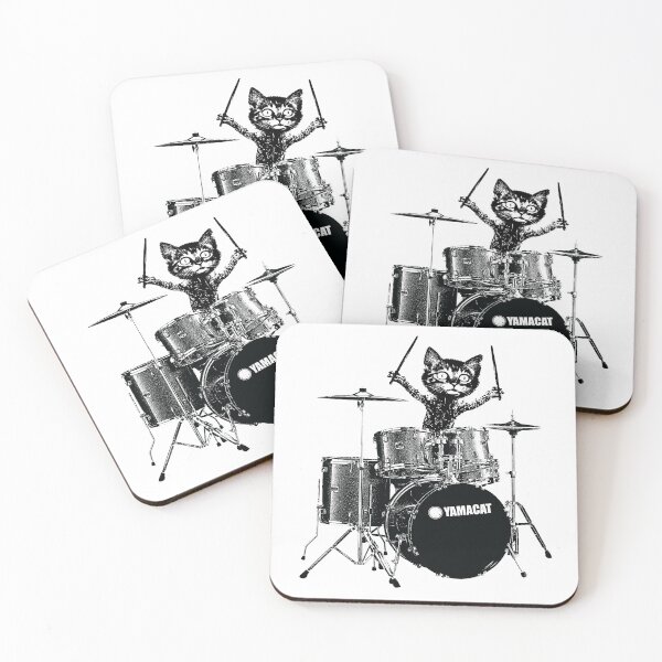 Item preview, Cat Drummer Drumming designed and sold by Go Logo Designs.