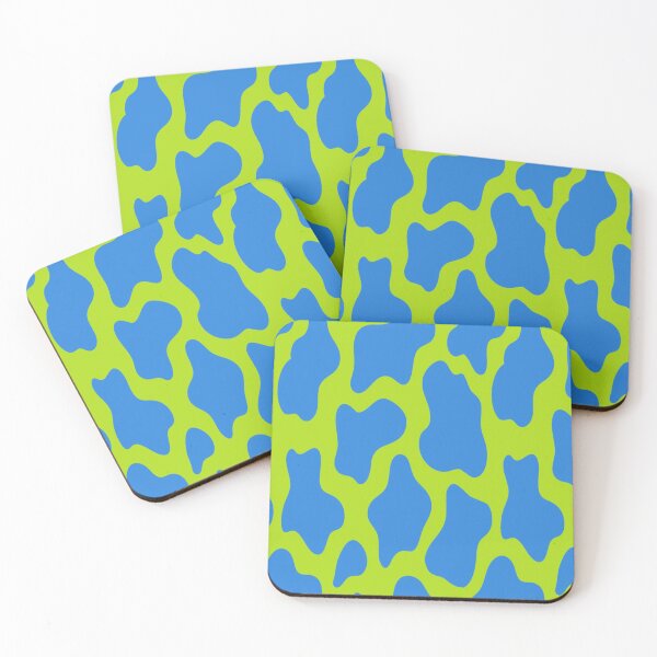 Item preview, Green and blue cow print  designed and sold by DemonicGloom.