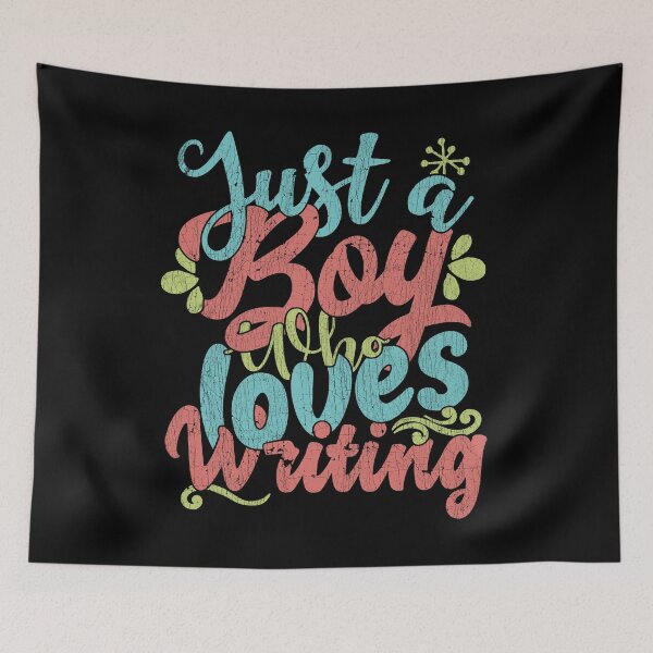 Item preview, Just A Boy Who Loves Writing Gift graphic designed and sold by theodoros20.