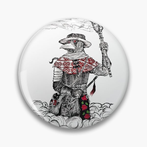 Item preview, Plague Doctor featuring traditional Romanian patterns designed and sold by valeaielelor.