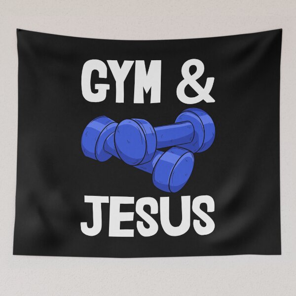 Item preview, Gym & Jesus Dumbbell designed and sold by Bendthetrend.