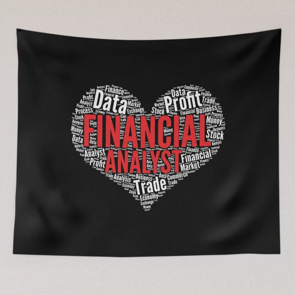 Item preview, Financial Analyst Heart Shape Word Cloud Design graphic designed and sold by theodoros20.