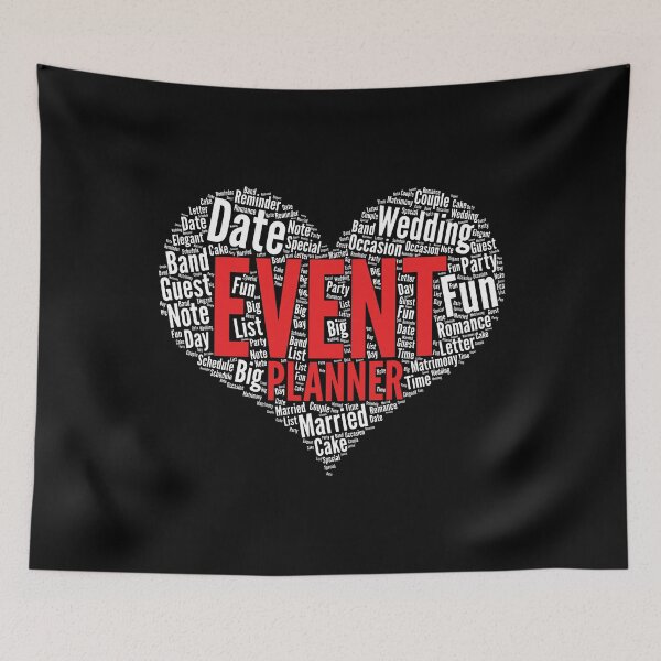 Item preview, Event planner Heart Shape Word Cloud Planning Party design designed and sold by theodoros20.