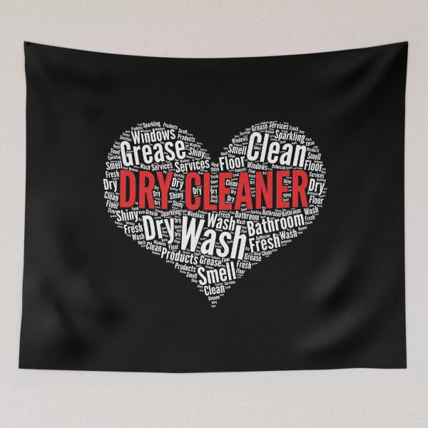 Item preview, Dry Cleaner Heart Shape Word Cloud Design design designed and sold by theodoros20.