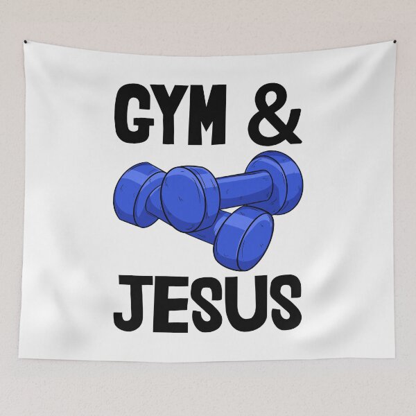 Item preview, Gym & Jesus Dumbbell designed and sold by Bendthetrend.