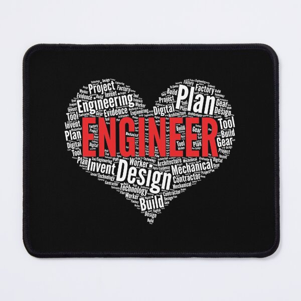 Item preview, Engineer Heart Shape Word Cloud Design print designed and sold by theodoros20.