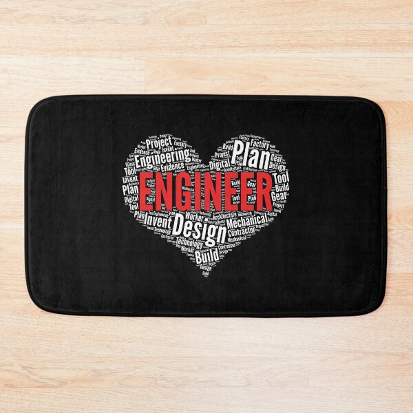 Item preview, Engineer Heart Shape Word Cloud Design print designed and sold by theodoros20.
