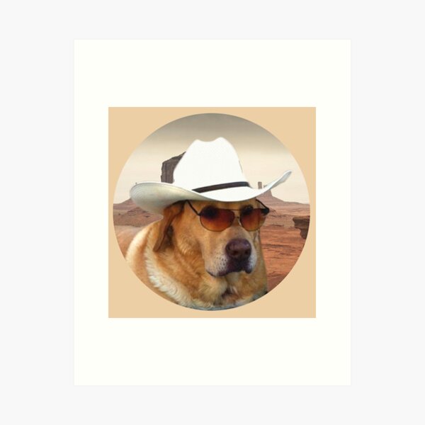 Doggo Stickers: Cowboy Art Print