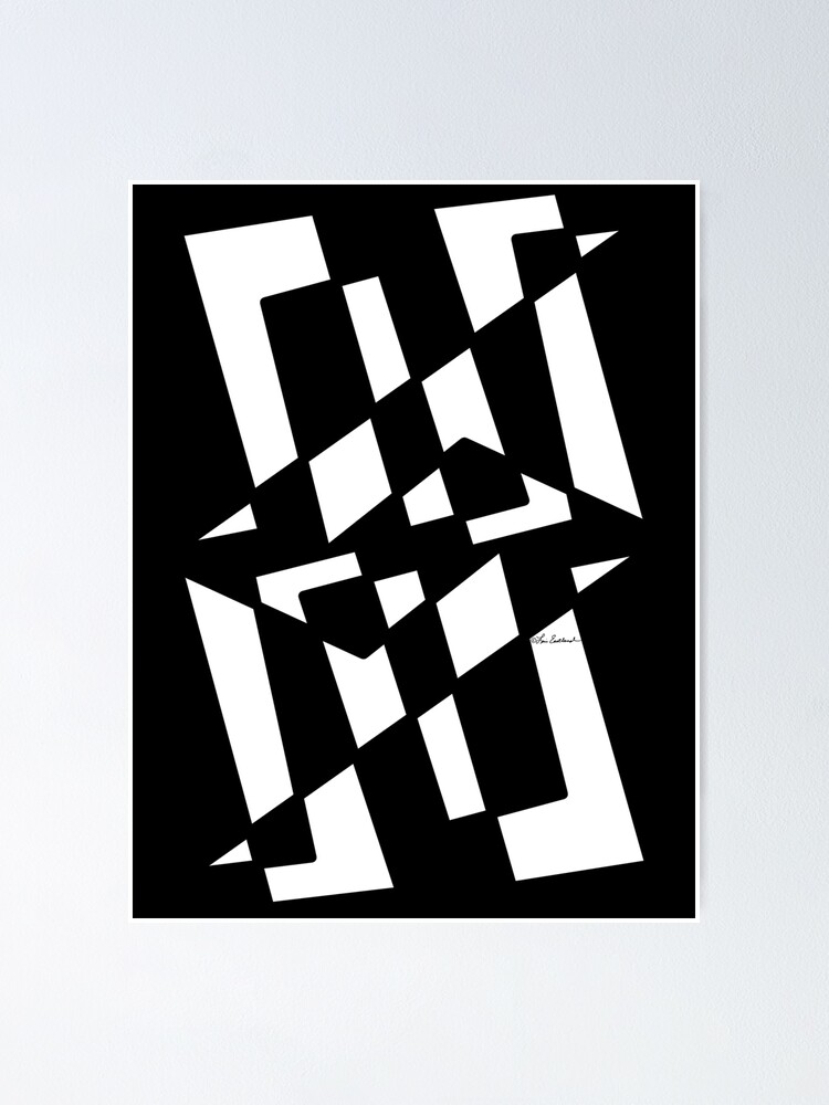 "Black and White Blocks" Poster for Sale by loeye Redbubble