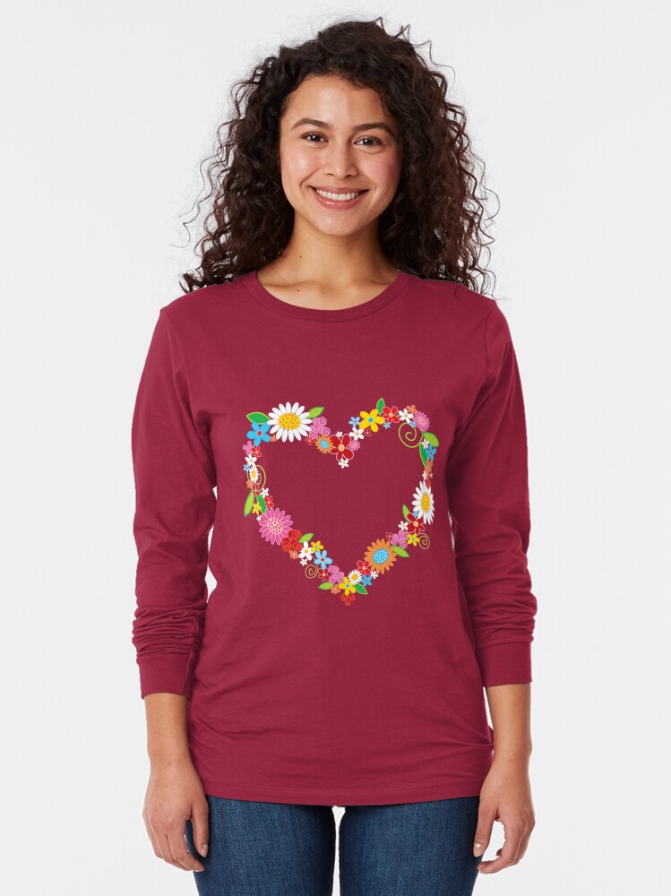 Langarmshirt for Sale mit &amp;quot;Wunderlicher Frühlings-Flower-Power-Garten ...
