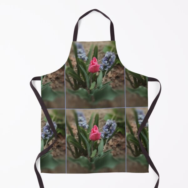 Item preview, Springtime Fuchsia Tulip and Blue Hyacinths Collage designed and sold by JariHawk.