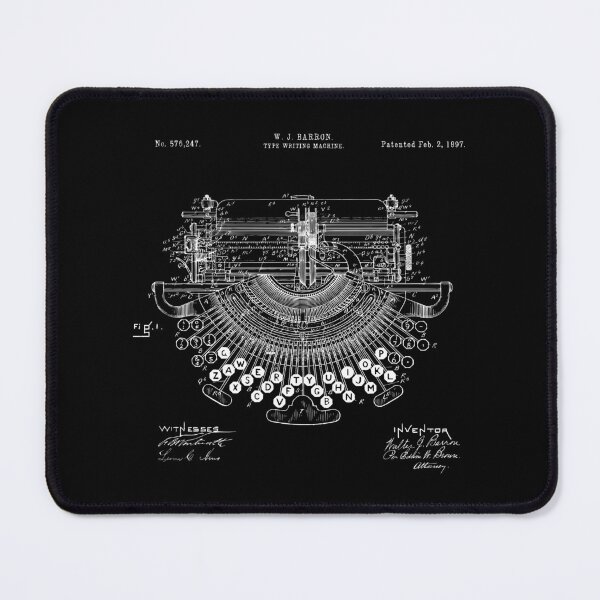 Item preview, Typewriting Machine Vintage Patent Art 1897 designed and sold by LadyMay Vintage.