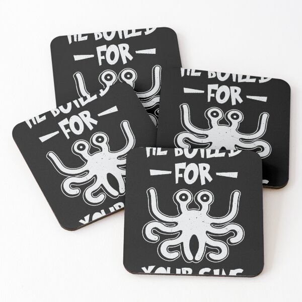 Item preview, He boiled for our sins flying Spaghetti Monster Pastafari designed and sold by Arneeeeee.
